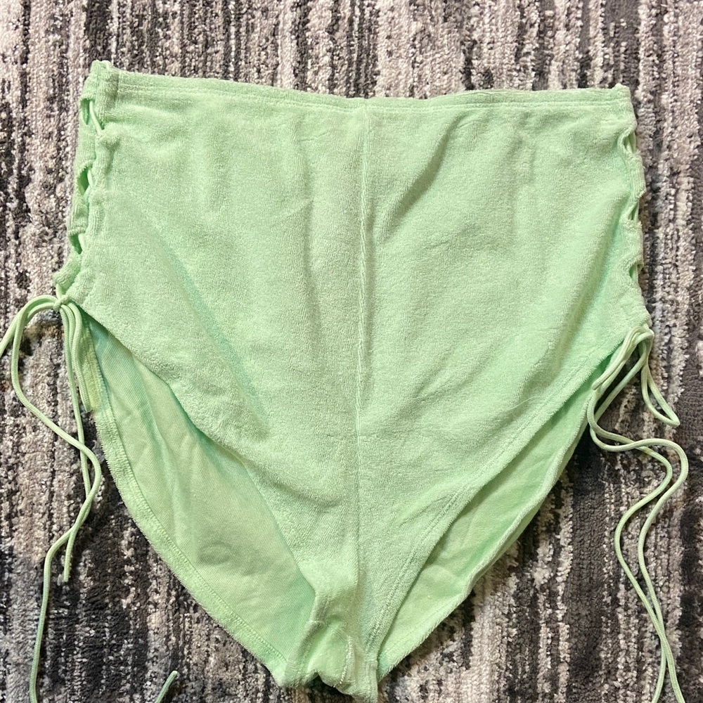 NWT X Fenty by Rihanna terry cloth side-tie short Miami green size 2X